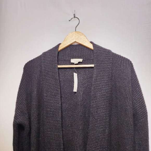 NWT Loft Black Knit Cardigan Size Medium - Picture 2 of 8